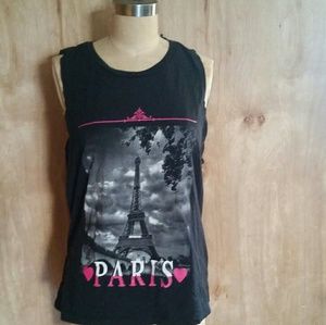 Paris themed muscle tee